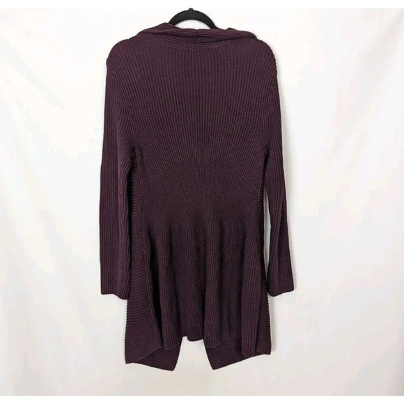 Cabi sz L 3350 Regal Cardigan Mulberry Wine Gold Tone Buttons Long Line Duster - Picture 5 of 13